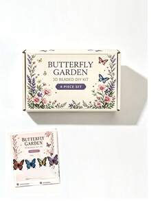 1 Set Butterfly Beaded Jewelry Kit - DIY Handmade Beaded Materials, Exquisite 3D Beaded Animal Handmade Kit, One Set Includes Four Different Colors And Styles, Includes English Instructions And Complete Material Package, DIY Semi-Finished Decorative Accessories Kit - Multicolor - View 12