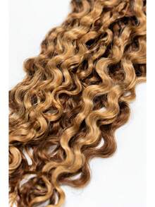 OQ Hair Highlight Color Burmese Curly Crochet Human Hair 16-24 Inch Braids Friendly Hair Extensions Shed-Free Easy Install 50g Per Bundle Virgin Human Hair No Chemical Process Daily Use For Beginners - S4/27 - View 6