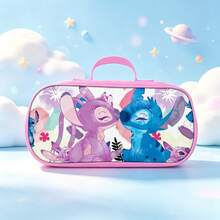 Lilo & Stitch Hộp bút Stitch in hoạt hình dễ thương, túi đựng văn phòng phẩm cầm tay dung tích lớn họa tiết Stitch hoạt hình màu xanh, túi đựng bút bằng vải bền cho học sinh, quà tặng trẻ em - Nhiều màu - Xem 5