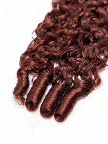 OQ Rambut Keriting Burma Warna Cokelat Kemerahan dengan Model Bulu untuk Rajutan, Rambut Manusia Asli, Panjang 16-24 Inci, Mudah Dikepang, Bebas Rontok, Mudah Dipasang, 50g Per Bundel, Rambut Manusia Asli Perawan, Tanpa Proses Kimia, Dapat Digunakan Sehari-hari, Cocok untuk Pemula. - S33 - View 6