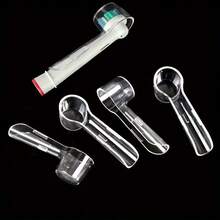 1/2/4/8pcs Dust-Proof Toothbrush Covers, Electric Toothbrush Head Covers, Portable Toothbrush Head Box, Toothbrush Covers, Dual-Head Electric Toothbrush Covers, Electric Toothbrush Replacement Head Covers, Suitable For Travel, Bathroom, Business Trip And Back To School - Clear - View 4
