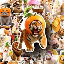 50pcs Positive Animal-Themed Stickers, Dedicated Deck Card Games And Additions, Cute Fun Style, Boost Your Mood, Perfect For Laptops, Water Bottles, Journals, And Daily Decoration0 - Multicolor - View 6