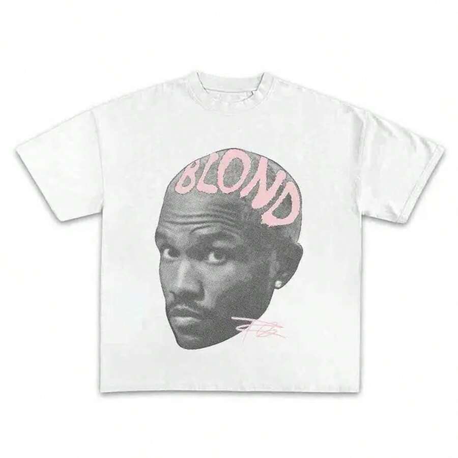 corte holgado, ideal para el día a día, de algodón suave, cuello redondo, unisex, inspirada en la música rap retro, una prenda moderna para usar a diario, un regalo original para mujer. B7QN - Blanco - Ver 1