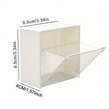 1/2/4pcs Wall-Mounted Storage Boxes - Cosmetic Storage Box, Jewelry Storage Box, Plastic Storage Rack, For Organizing And Storing Dental Floss, Hair Ties, Hair Clips, Powder Puffs And Other Items. Suitable For Home, Bathroom, Room Decor, Dorm Essentials, Back To School Supplies - Multicolor - View 4