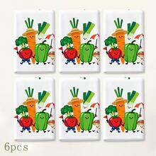 2pcs Cute Cartoon Vegetable Print Kitchen Towels, Carrot Tomato Green Pepper Broccoli Fun Pattern Hand Towels, Fresh Pastoral Style Absorbent Dish Cloth Tea Towel, Suitable For Kitchen Cooking, Baking, Cleaning Wiping And Home Decor, Vegetable Theme Kitchen Supplies Gift - Multicolor - View 8