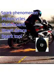 Very Cool Anti-Slip Foot Brake Accessory, Skateboard, Electric Scooter, Motorcycle, Performance Prop, Friction Can Produce Many Gorgeous Sparks, Suitable For Night Stunts And Party Use, Halloween, Christmas Gift - A - View 7