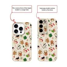 Christmas Hot Drink Gingerbread Man Pattern Suitable For IPhone11/12/13/14/15/16/16Pro/16ProMax/17/17pro/17ProMax/18pro 18ProMax - Multicolor - View 6