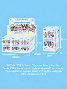 Pop Mart Labubu THE MONSTERS X Sanrio Family Series - Liontin Boneka Vinyl (1 Kotak Buta Acak) - MultiWarna - View 11