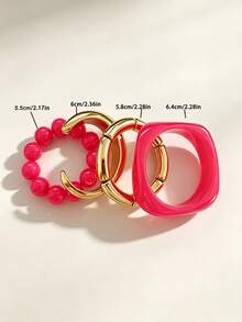 Set Gelang Mewah Bergaya Klasik yang Modis dan Serbaguna, Dirancang untuk Liburan dan Perjalanan - 32975-bra-merah muda mawar - View 5