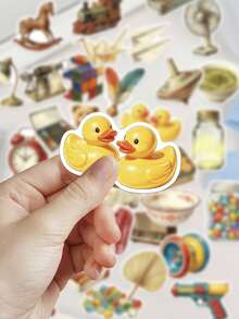 50 buah Stiker Barang Kecil Masa Kecil untuk Casing Ponsel, Kulkas, Perencana, Buku Harian, Album Foto, Koper, Jendela, Gitar, Helm, Skateboard, Laptop - MultiWarna - View 4