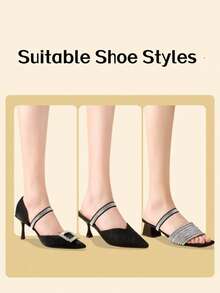 QKC 1pair Of Anti-Slip Shoe Laces With Adjustable Fixation For The Heel. Versatile Loafers, Flats, High Heels. Shoe Accessory. - Multicolor - View 6