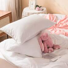 Cute Ribbon Duvet Cover Set - White & Pink Bow Design - 100% Soft Polyester - Hand-Tied Bows - Includes 1 Duvet & 1/2 Pillowcases (Multiple Sizes) - Pink Jade - View 5