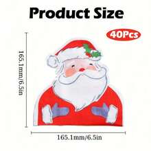 20/40/60Pcs Santa Claus Napkins Cute Santa Claus Disposable Paper Napkins For Christmas Winter Holiday Party Decorations - Santa Claus - View 8