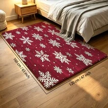 Snowflake Christmas Decor Rug, Machine Washable Non-Slip Indoor Rug, Suitable For Kitchen Bathroom Living Room Bedroom - Multi-color B - View 9