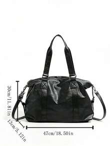 Fashionable Elegant Casual Tote Bag For Shopping - Black - View 7