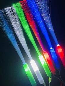 Creative Novelty Glowing Fiber Optic Wand, LED Flashing Fairy Stick, Suitable For Concerts, Festivals, Parties, Atmosphere Cheering Props, Multi-Color Ambient Light Stick - Fiber Optic Rod - View 3