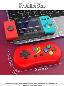 1pc New Handheld Game Console, 3-Inch HD Screen, Built-In 500 Classic Games, Supports TV Connection, 2-Player Multiplayer, Equipped With Classic GBA/FC Arcade Joystick, Perfect Holiday Gift For Boyfriend - View 2