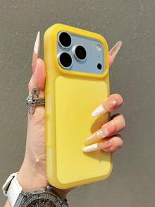 Matte Skin-Friendly Jelly Soft Phone Case Compatible With Iphone 18 Pro Max 18Pro 17 Promax 17Pro 17 16 15 14 13 Ultra-Thin Liquid Silicone Shockproof Protective Back Cover - Dark Yellow - View 3