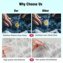 DIY Embroidery Stabilizer, A4 Size Self-Adhesive Water Soluble Non-Woven Auxiliary ,Deep-Sea Fish Design, For Beginner's To Use In Embroidery Projects - 21x29.7cm/8.26x11.7in - View 10