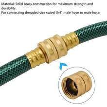 Two-Way Female Connector Solid Aluminium Irrigation Garden Hose 3/4 Bi-Directional Female Head Water Pipe Joint Connectors - B - View 3