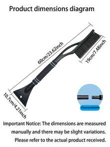 2-In-1 Winter Car Maintenance Windshield Ice Scraper And Snow Brush Set, Suitable For Vehicle Maintenance And Car Cleaning Accessories. Compact Design, Sturdy Structure. Car Parts, Snow Removal Tools, Car Snow Blower, Essential For Cars, Car Tools. - Multiple Styles - View 5