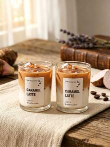 Coffee Cup Gel Candle (Iced Coffee/Caramel Latte, Subtle Fragrance), Decorative Scented Candle, Burns For 12-30 Hours, Creative Gift For Men And Women, Can Be Used As Candle Holder, Home Decor, Suitable For Living Room, Bedroom, Bathroom, Office, Dining Table And Other Home Decor, Relaxation And Meditation, Self-Care, Gift For Coffee Lovers, Ideal For Valentine's Day, Mother's Day, Father's Day, Birthday, Christmas, Wedding, Housewarming And Other Occasions, Back To School, Wedding/Autumn/Winter Vintage Decor, Autumn/Winter Essential - Multiple Styles - View 25