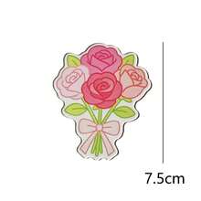 1pc Bouquet Bookmark, Acrylic Bouquet Highly Attractive Translucent Reading Accessory, Suitable For Reading Enthusiasts, Halloween, Christmas - A - View 2