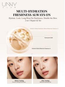 UNNY CLUB Semprotan Pengatur Riasan Tahan Lama 24 Jam, Melembapkan, Menyegarkan, Anti Luntur, Cocok untuk Kulit Kering, 100ml Kosmetik Kecantikan - Putih - View 9