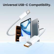 Cáp VENTION 100W PD 5A USB 3.0 Type-C đực sang đực, đầu nối ABS màu trắng, cáp sạc nhanh và đồng bộ dữ liệu cho laptop, điện thoại, máy tính bảng - Xem 2