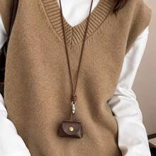 Pointer jumping Small Cute Coin Necklace Pendant, Key Bag, Lanyard Earphone Storage Bag Accessory - Multicolor - View 10