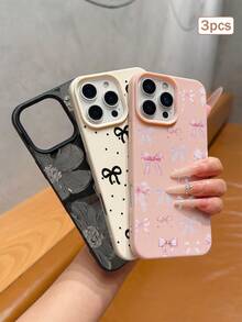 3件裝彩色印花元素 TPU 防震全包覆手機殼 精準保護套 適用於 Apple 11/12/13/14/15/16/17 Pro Max - 彩色 - 查看 5