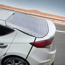 Magnetic Car Rear Window Sunshade, Anti-Theft Anti-Wind Flap Design, Upgraded Version With Hooks And Straps, Heat-Insulating UV-Blocking Rear Windshield Sunshade, Foldable Car Sunshade With Zipper Storage Bag, Universal For Sedans And SUVs - Z - View 3