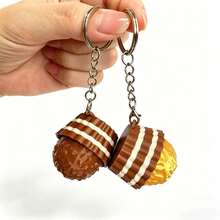 3D Printed Chocolate Ball Shaped Keychain Stress Relief Pendant Fidget Presser, Suitable For Office And Classroom, Stress Relief Tool For Teens And Students - Multicolor - View 2
