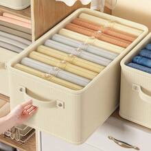 1pc Foldable Lidded Multi-Compartment Handbag Organizer, Multi-Purpose Handbag, Clothing & Accessories Storage Box, Space-Saving Divided Storage Container For Closet, Ideal Home, Dorm & Back-To-School Storage Decor - Multicolor - View 8