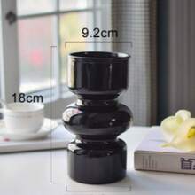 One-Piece Glass Vase, Suitable For Home Decor, Holiday Gifts, Home Decoration, Vase, Tabletop Centerpiece, Birthday Graduation Room Decoration - 1PC - View 2