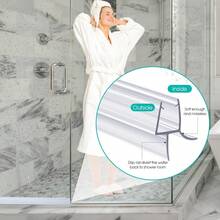 0.5/1/1.5/2M Shower Glass Door Strip Seals, Shower Door Bottom Seals Water Barrier For Dry Bathroom - Multicolor - View 7