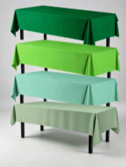 1/4 Pack Solid Color Disposable Plastic Tablecloth, Emerald Green, Foldable, Easy To Clean, Suitable For Weddings, Birthdays, Graduation Ceremonies, Christmas Parties, Summer Gifts, Beach Parties, Back To School Supplies And Room Decor.