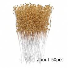 Approx. 50pcs Floral Stem Picks, 4mm Beaded Garland Beads Spray Filler Floral Decoration Tree Picks, Wedding Party Decor, Christmas Tree Ornaments - Multicolor - View 9
