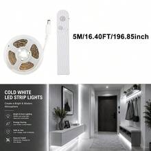 Motion Sensor LED Strip Lights, Warm White / Cool White Optional, Self-Adhesive Cuttable, USB & AAA Battery Powered(Batteries Not Included), Under Cabinet Closet Bedside Night Light - 2835 CT - View 17
