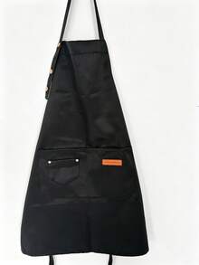 [2026 New Fashion Durable Canvas Apron] Home Kitchen Cooking Breathable Workwear Simple Halter Neck Water-Resistant Apron Double Shoulder Strap Painting Stylish Home Canvas Work Apron For Women - Multicolor - View 12