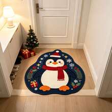 1 buah Keset Lantai Penguin Lucu Bertema Natal, Dihiasi dengan Syal Merah dan Topi Natal, Dikelilingi oleh Kepingan Salju, Daun Holly, dan Elemen Hadiah, Karpet, Permadani, Karpet Ruang Tamu Besar, Karpet Ruang Tamu, Karpet untuk Kamar Tidur, Karpet Kamar Tidur, Karpet untuk Kamar Tidur, Karpet Ruang Tamu, Karpet untuk Kamar Tidur, Keset Dapur, Keset Kamar Mandi, Dekorasi Ruangan, Karpet Dapur, Karpet Lorong, Karpet yang Dapat Dicuci, - MultiWarna - View 5
