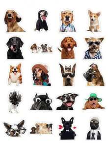 50pcs Pixel Dog Animal Stickers, Waterproof Vinyl Decals, Suitable For Laptop, Gamer Gift, Personal Items DIY Decoration, Party Favor, Scrapbook, Planner, Aesthetic Retro Game Theme Sticker Pack, Perfect For Collectors And Enthusiasts - Multicolor - View 6
