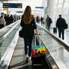 Thickened Elastic Luggage Cover, Protective Suitcase Cover, Fits 18-32 Inch Luggage, Travel Accessory - Multicolor - View 8