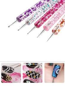 Multi Functional Nail Art Brush Set 33Pcs,Glitter Handles, Diverse Brush Tips For All Kinds Of Nail Art Creation - Multicolor - View 5