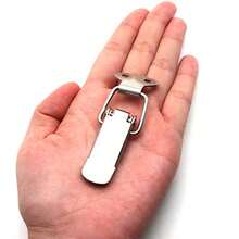 Paquete de 10 Cierres de Palanca con Resorte de Acero Inoxidable Duradero, Hebilla de Bloqueo para Estuches, Cajas, Baúles, Cofres - Para Proyectos DIY & Manualidades - Adecuado para Uso en Exteriores & Interiores - Excelente Regalo para Entusiastas del DIY - 10 piezas - Ver 6