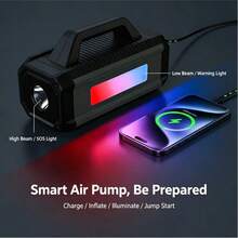 Car Emergency Jump Starter Power Supply, Portable All-In-One Car Air Pump, High-Pressure Air Pump, Jump Starter, And Blower Compressor All-In-One - Emergency Jump Starter - View 4