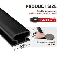 Self Adhesive Door Window Sealing Strip, Weather Stripping Noise Reduction Draft Stopper, Waterproof Dustproof Sound Insulation Rubber Seal For Door Frame Window Gap - Multicolor - View 11