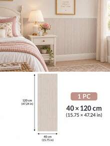 SUPSTICKER Striped Self-Adhesive Wallpaper, Removable PVC Wall Sticker, 15.7*47.2 Inches/15.7*118.1 Inches, 4 Styles, Suitable For Bedroom, Living Room Home Decor - Striped - View 17