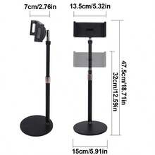 Adjustable Monitor Stand Height Portable Vesa Monitor Tablet Holder Up To 25cm - Black - View 2