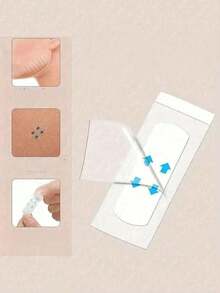 200pcs Invisible Seamless Face Tape, Skin Support Patches, Concealing Makeup, Suitable For Chin And Neck, Facial Tape, Alcohol-Free, Suitable For All Skin Types, Unisex - Multicolor - View 7